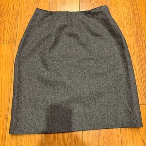 Ralph Lauren Charcoal Wool Pencil Skirt